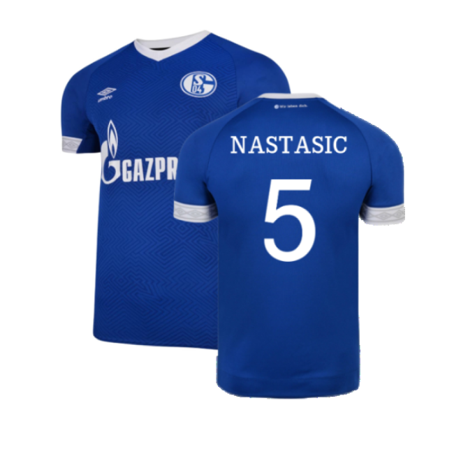2018-19 Schalke Home Kit Soccer Shirt (Mint) Xxl) (Nastasic 5)