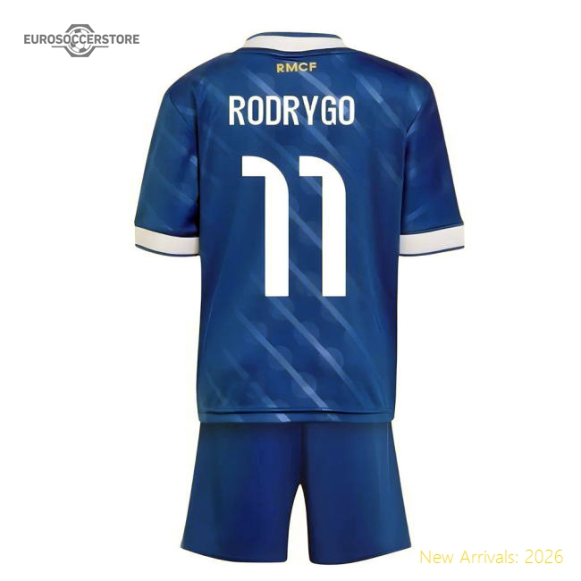 Authentic 2025-2026 Real Madrid Third Youth Kit (Rodrygo 11)