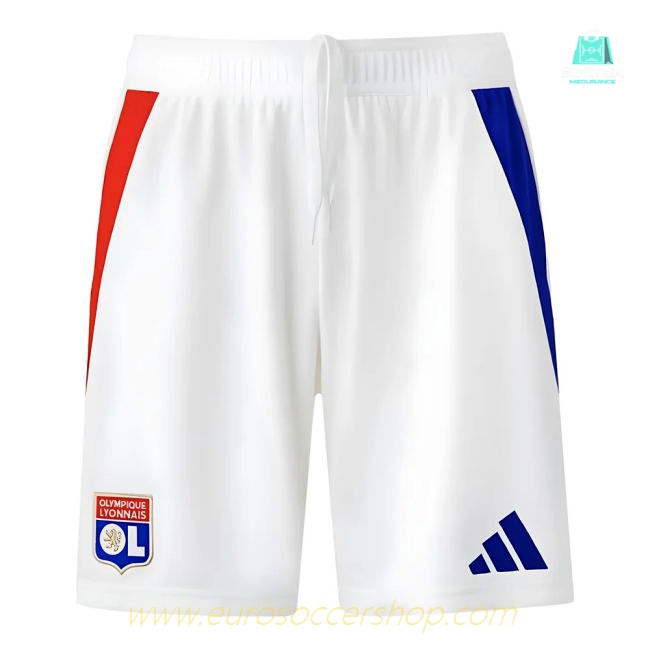 2024-2025 Olympique Lyon Home Shorts (White)