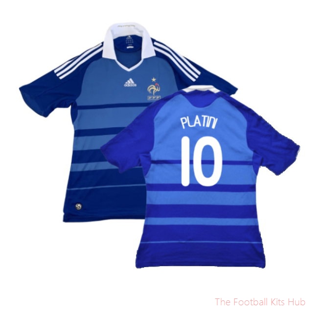 France 2008-09 Home Shirt (L) (Very Good) (Platini 10)
