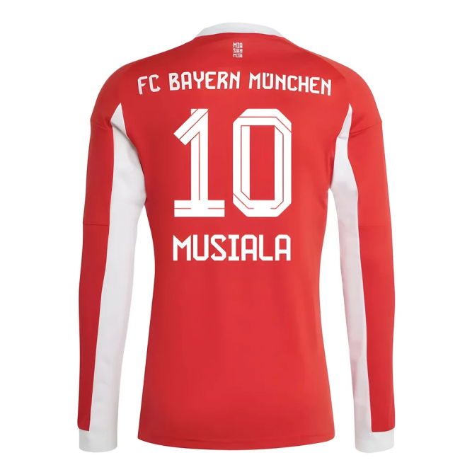 2025-2026 Home Shirt by Bayern Munich Long Sleeve