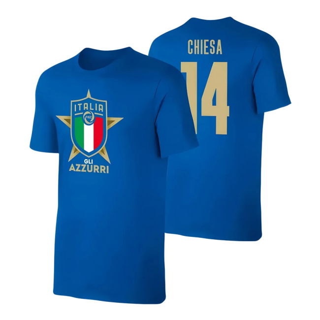 Chiesa 14 Italy Football Team Fan Jersey - Adults Version