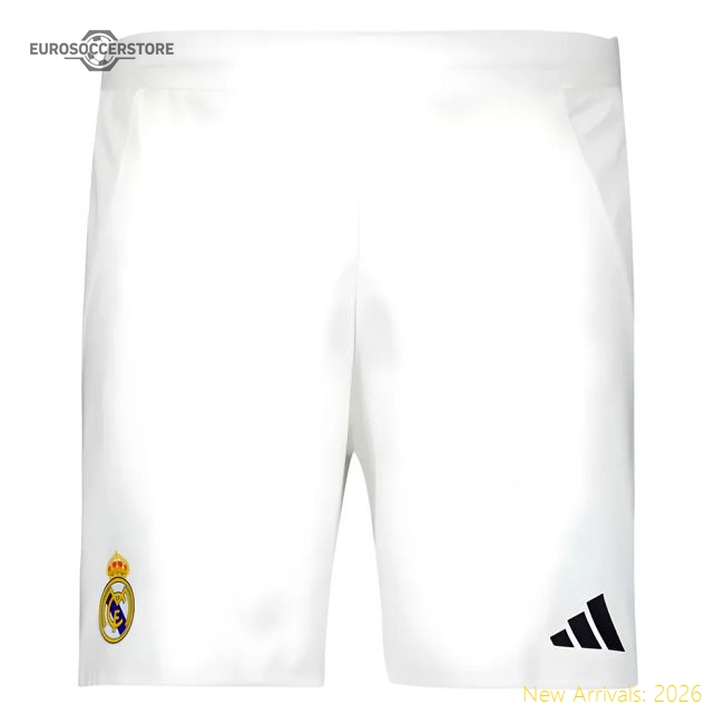 2024-2025 Madrid Real Madrid Home Jersey Shorts (White)