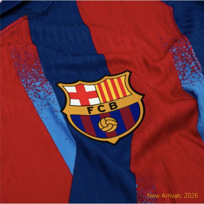 Barcelona Elite Home Jersey Athletic Fit Comfortable Moisture-wicking