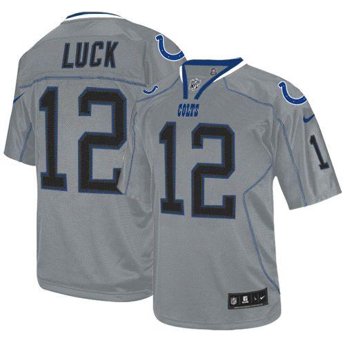 NFL I C Colts #12 Andrew Luck Team Color Lights Out Jersey - Authen...
