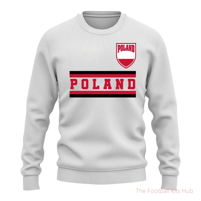 Men Poland Core Country Sweatshirt (White) UEFA Euro