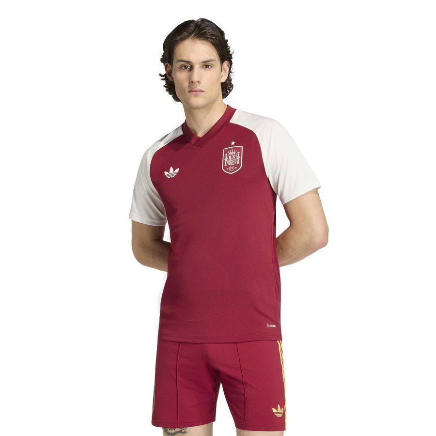 [EFKS] 2026 Spain Pre Match World Cup Collegiate Training Away Burgundy Jersey T