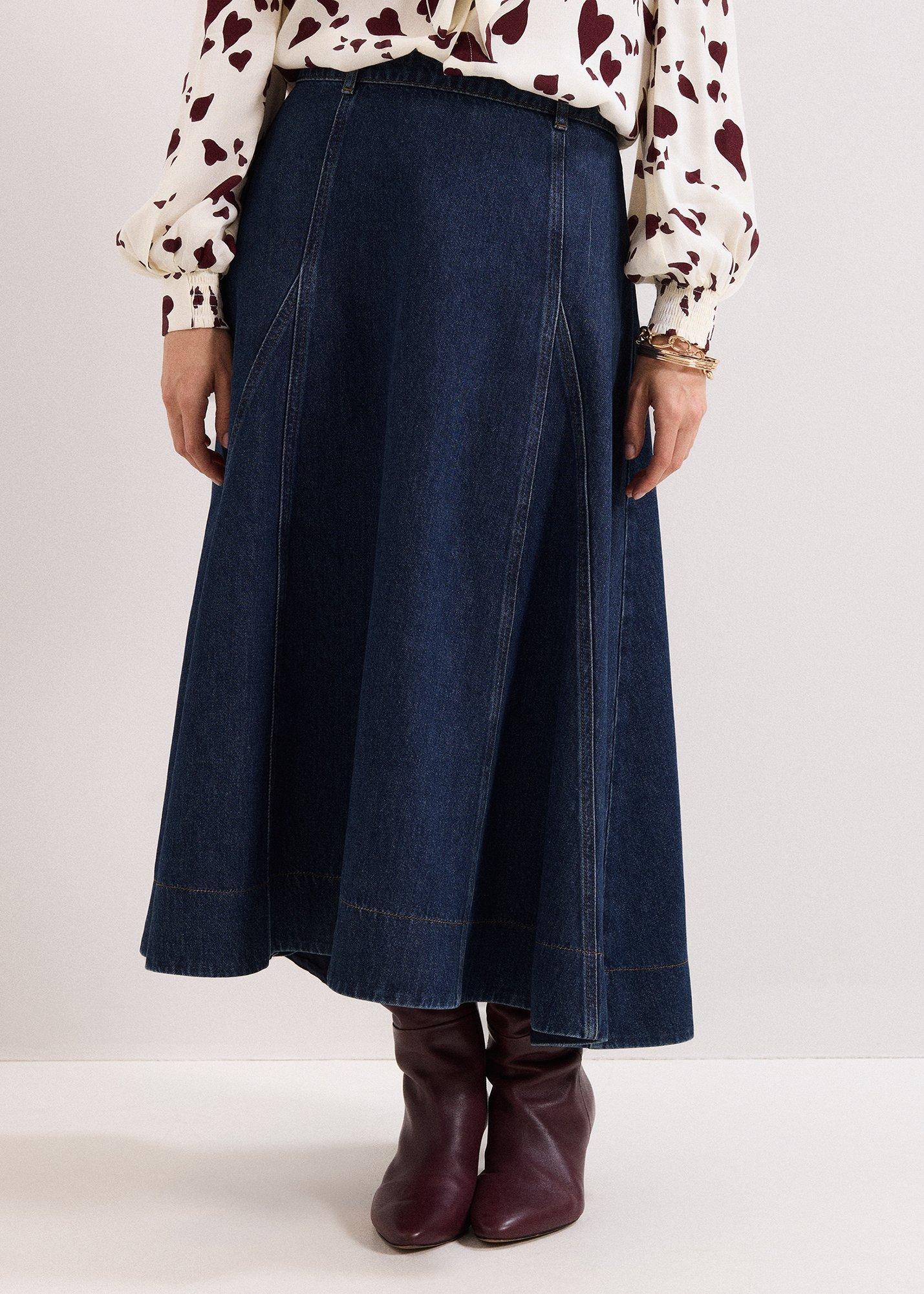 Thea Denim Midi Skirt
