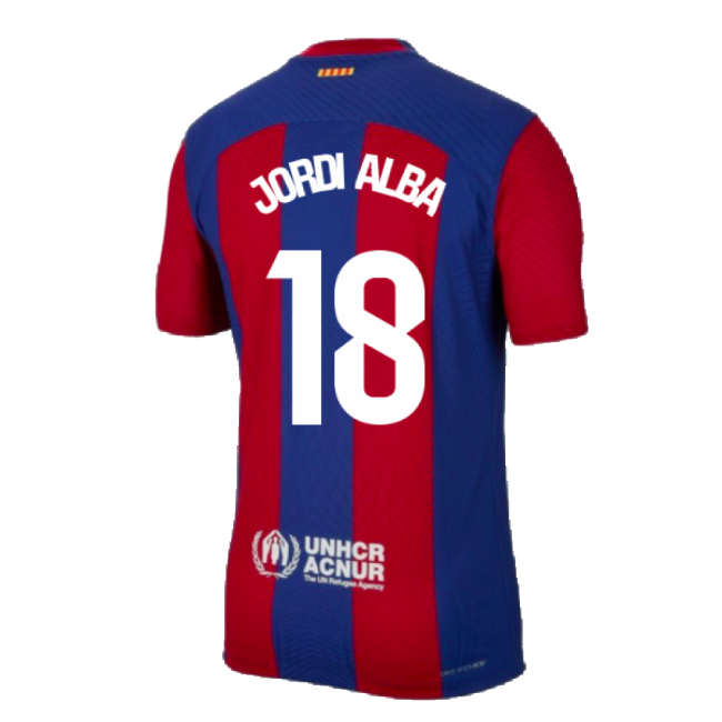 Match-ready Barcelona Home Jordi Alba Jersey 2023-2024 Breathable