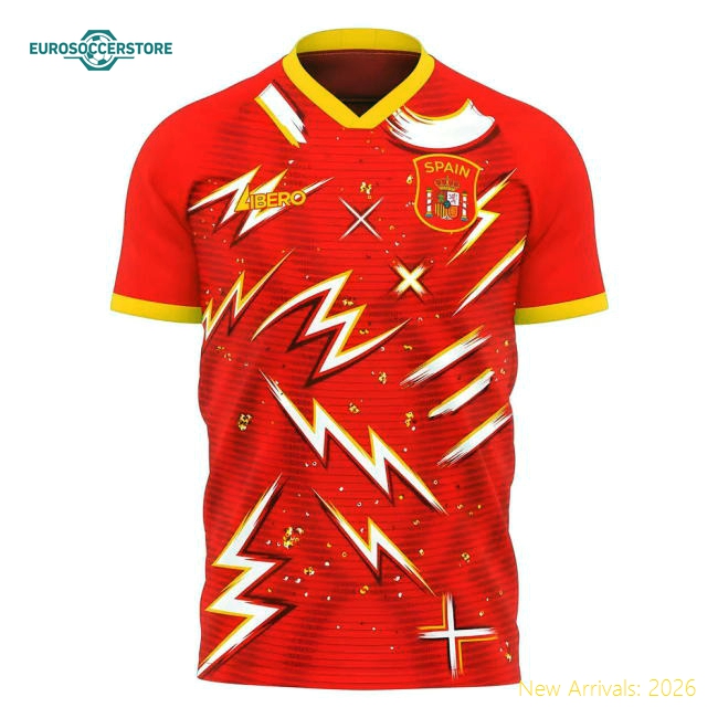 2025-2026 Spain Home Fan Version Womens Shirt For Match Day