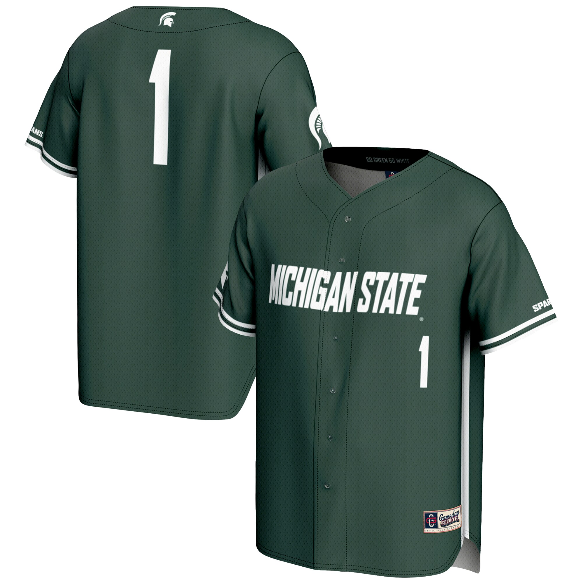 [DDG] Michigan State Spartans GameDay Greats Youth Lightweight Baseball Jersey - Green