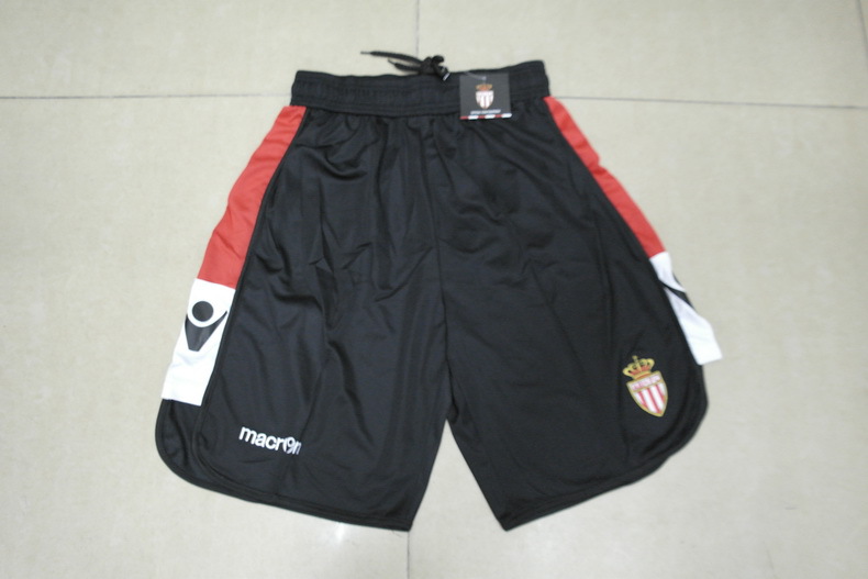 13-14 AS Monaco FC Away Black Jersey KitShirtShorts - Official