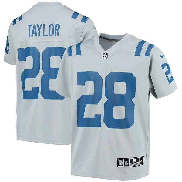 None Jonathan Taylor Game Jersey - Gray | NFL Player Jersey | NFL Foot