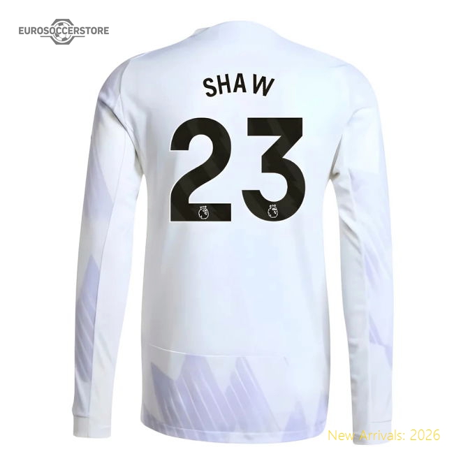 Authentic 2025-2026 Man Utd Authentic Long Sleeve Away Shirt (shaw
