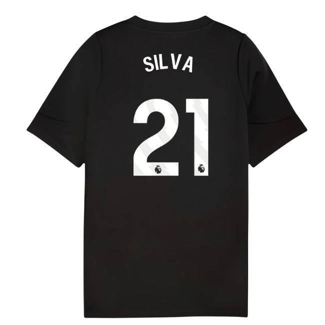 Man City Official Training Football Shirt 2025-20 Season Silva 21 L...