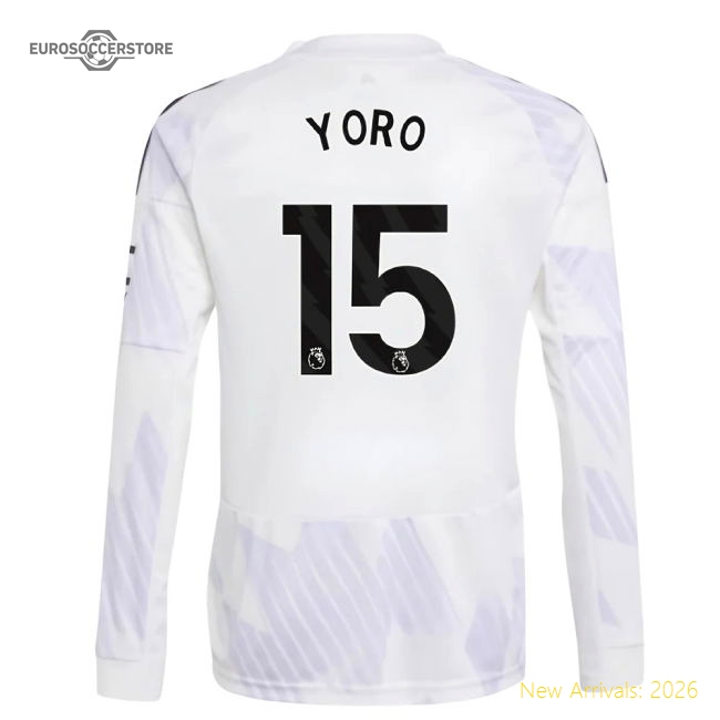 Premium 2025-2026 Man Utd Long Sleeve Away Shirt (kids) (yoro 15)