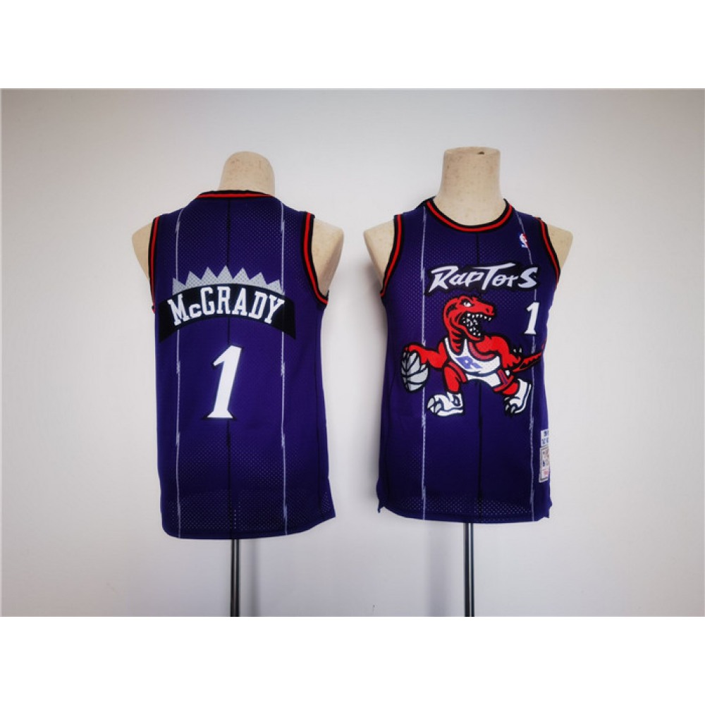 Authentic Men's Toronto Raptors #1 Tracy Purple Basketball Jersey