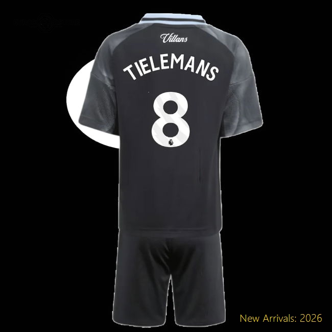 Authentic 2025-2026 Aston Villa Away Mini Kit (tielemans 8) - Premium