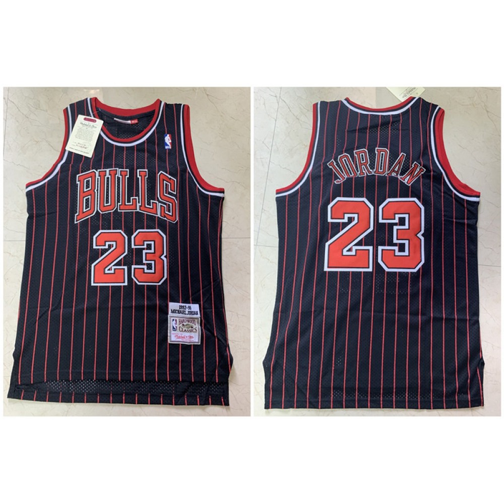 Authentic 23 Chicago Bulls Black Jersey - - Fan Favorite