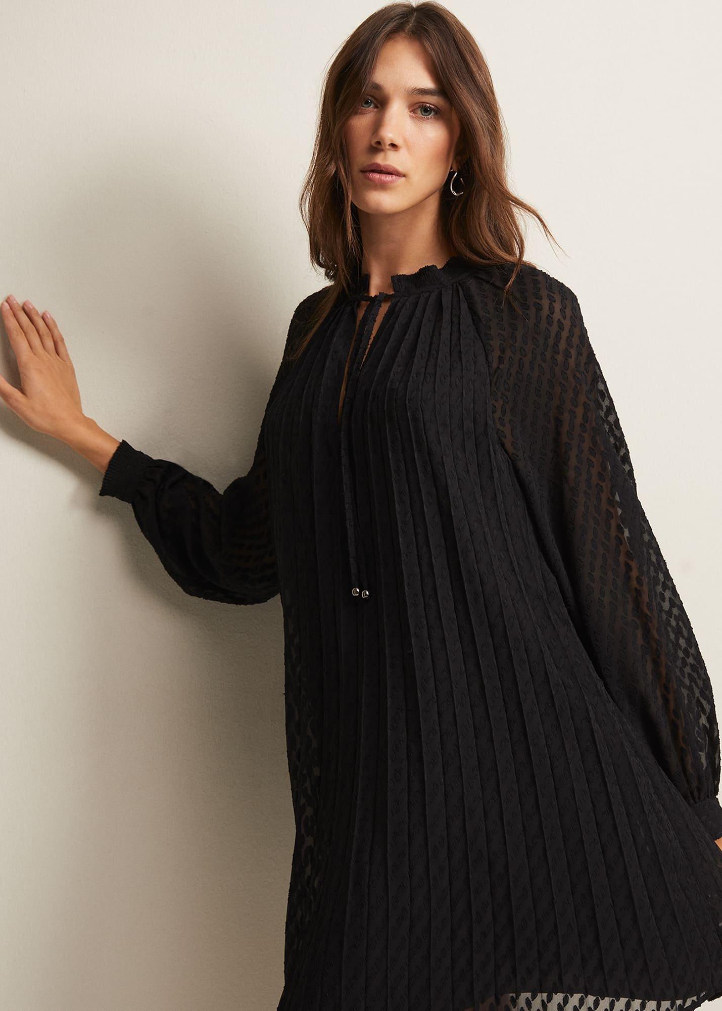 Nikkita Pleated Swing Mini Dress