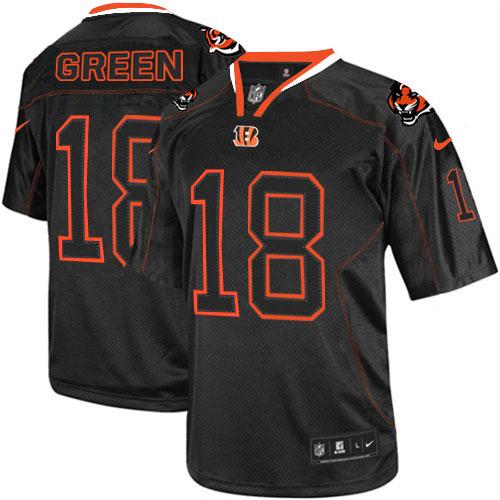 Official NFL CIN Bengals #18 A.J. Green Green Lights Out Jersey
