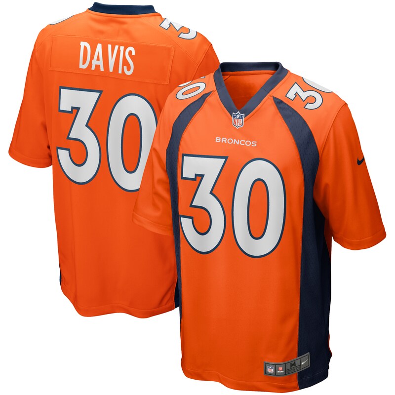 None Terrell Davis Record-Breaker DEN Broncos Durable Jersey