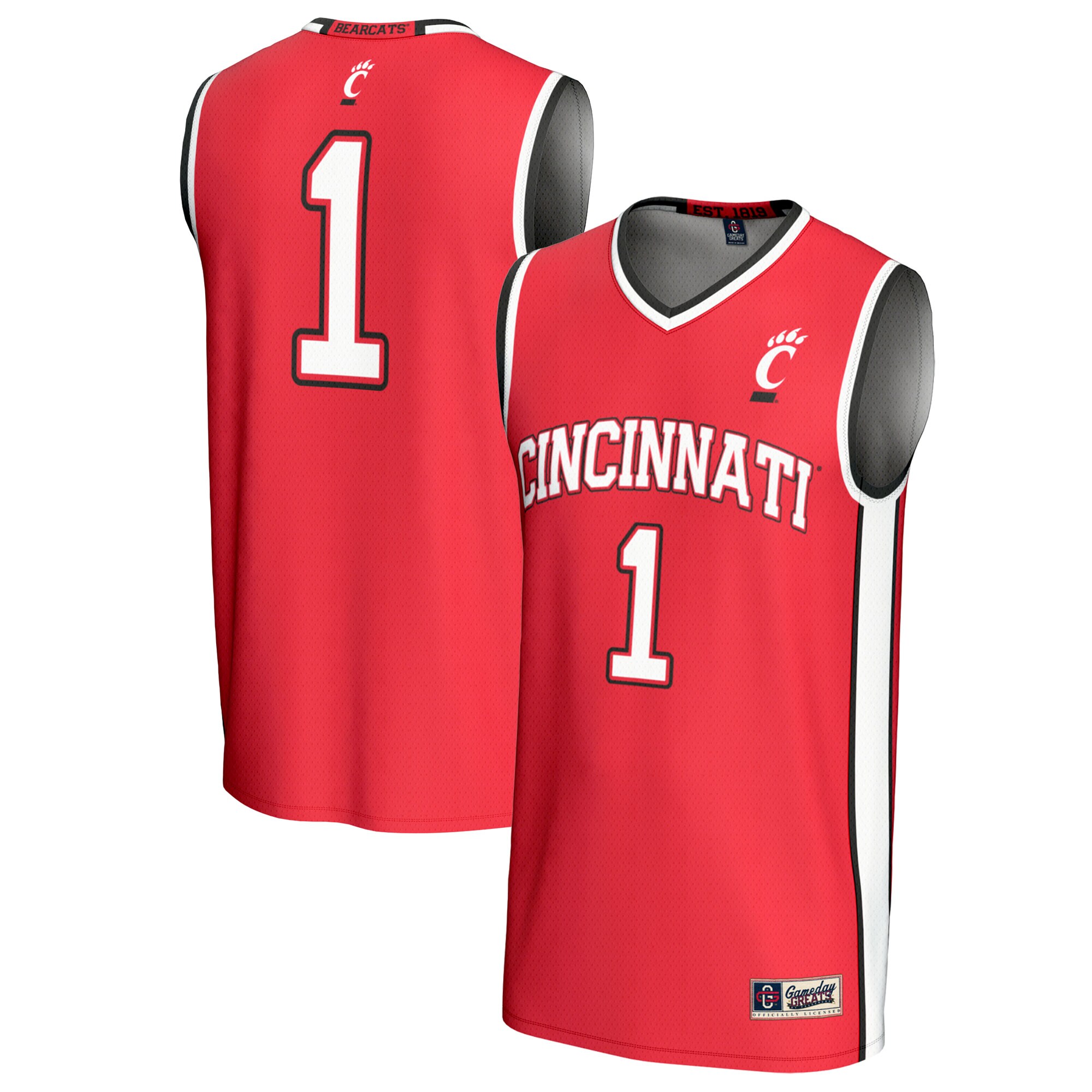[DDG] Cincinnati Bearcats GameDay Greats Youth Lightweight Basketball Fashion Jersey - Red