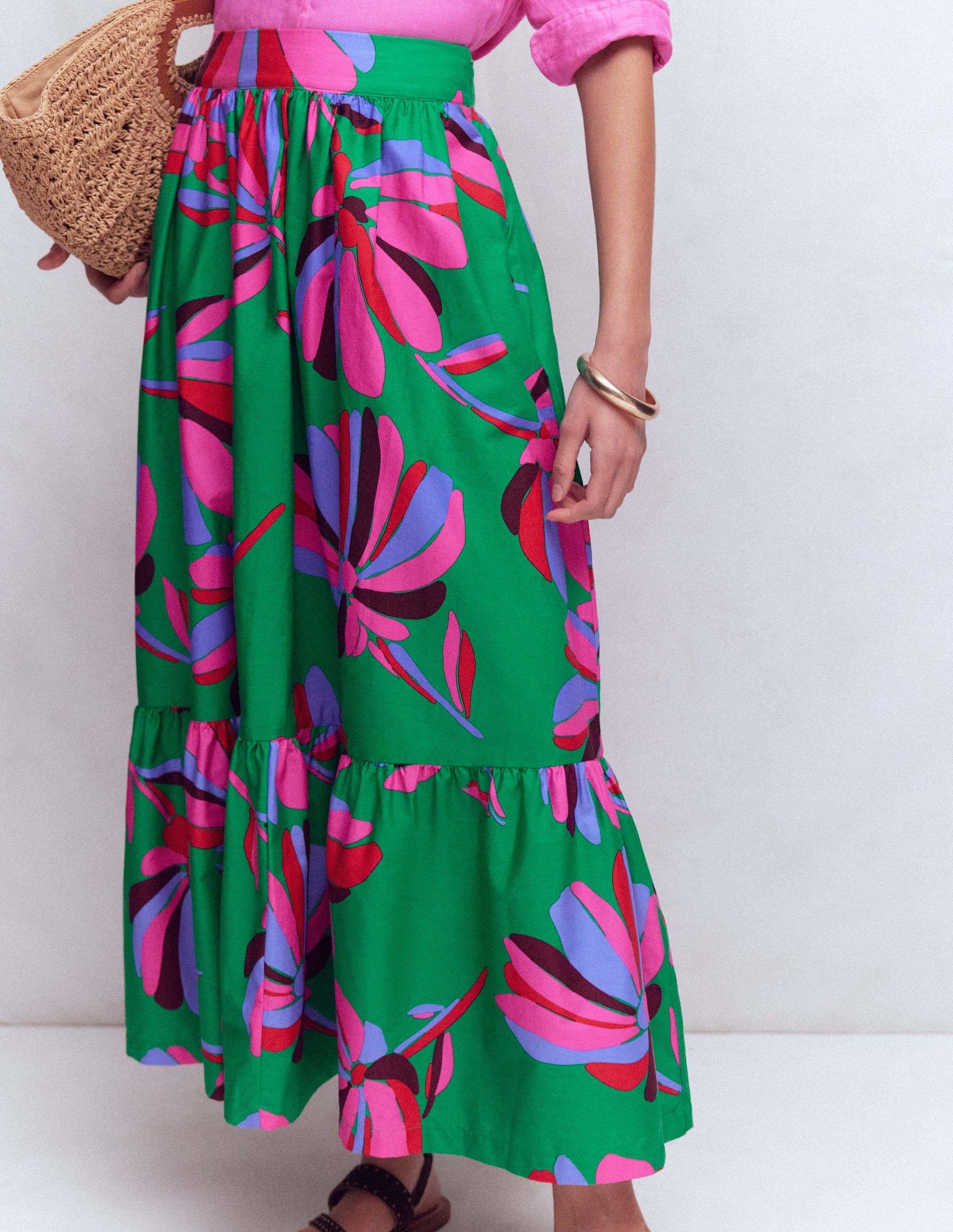 Abigail Poplin Maxi Skirt