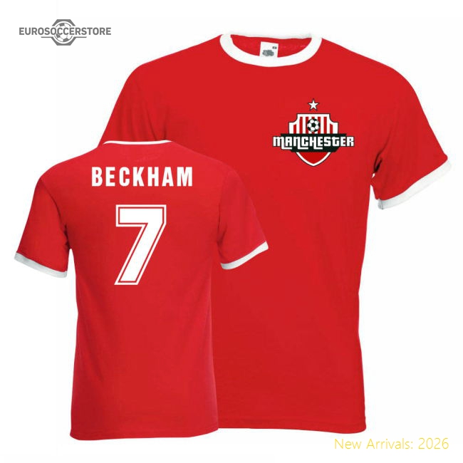 Professional Authentic Utd Ringer Tee red David Beckham Man