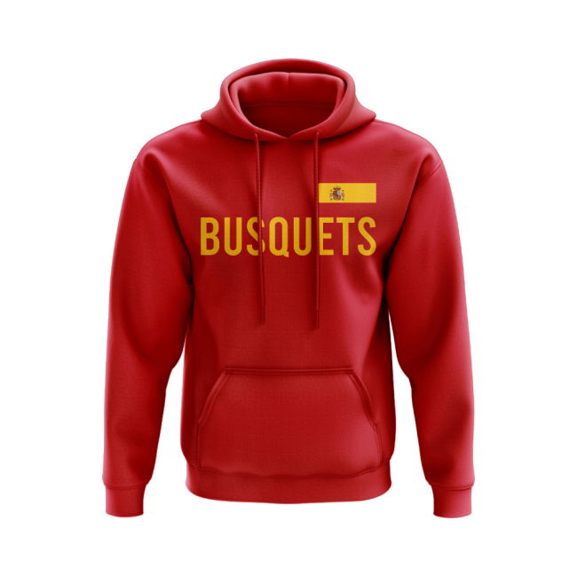 Sergio Busquets Spain Name Hoody (Red)