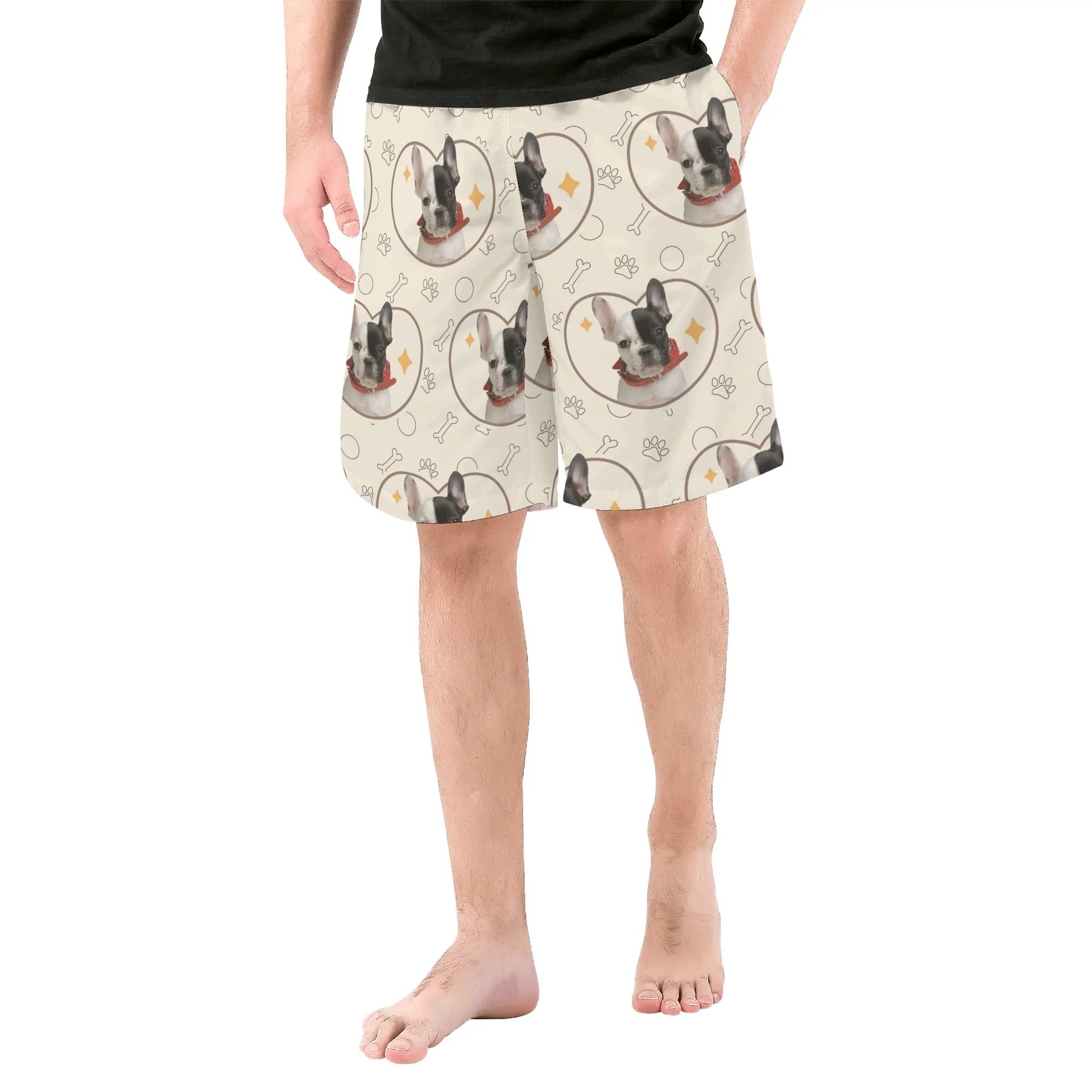 French Bulldog Lover Custom Mens All Over Print Shorts With French