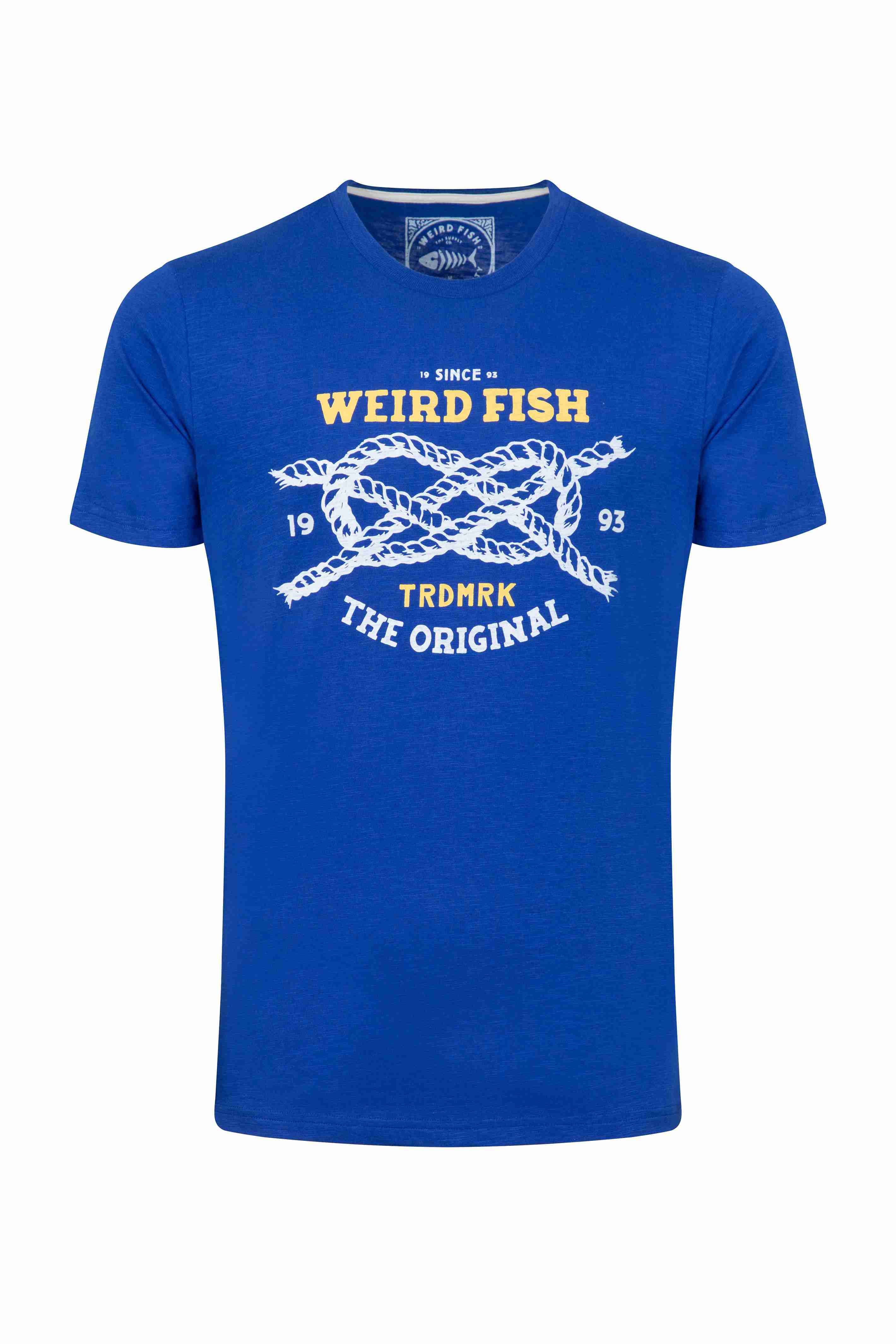 Cast Off Front Print Graphic T-Shirt Mazarine Blue
