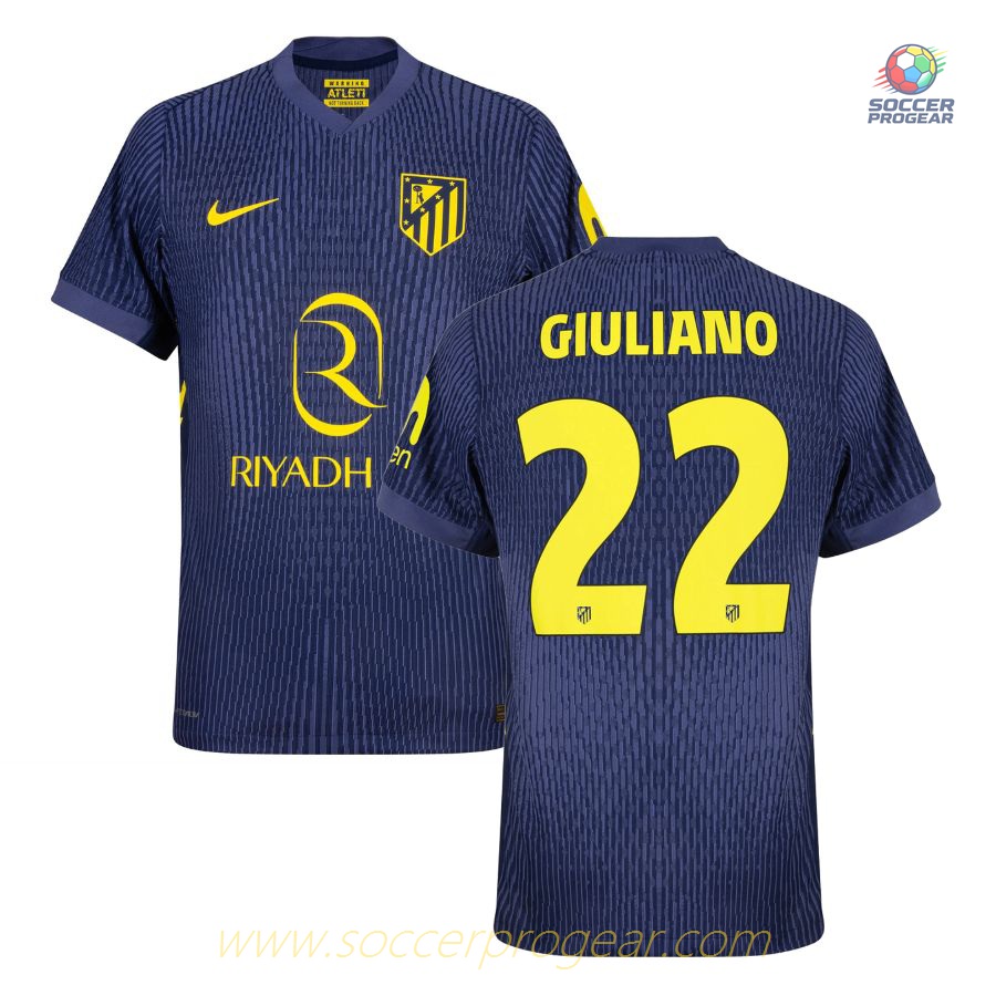 Atletico Madrid Away Team Football Jersey 2025-26 Edition Giuliano