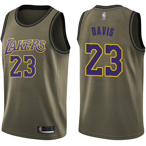 Nike Lakers Green Anthony Davis #23 Jersey - Basketball Jersey