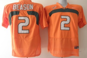 Men's None #2 Jon Beason Orange 2024 breathable game day Jersey