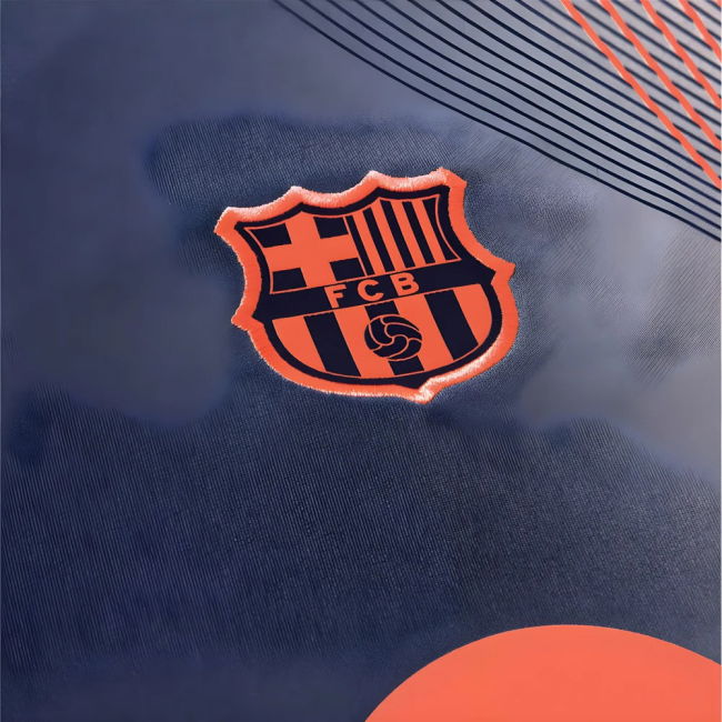 2025-2026 Barcelona T90 Third Dri-Fit Pre-Match Shirt (Navy)