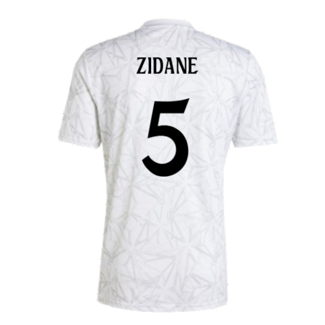 Authentic 2024-2025 Real Madrid Pre-Match Shirt (White) (Zidane 5)