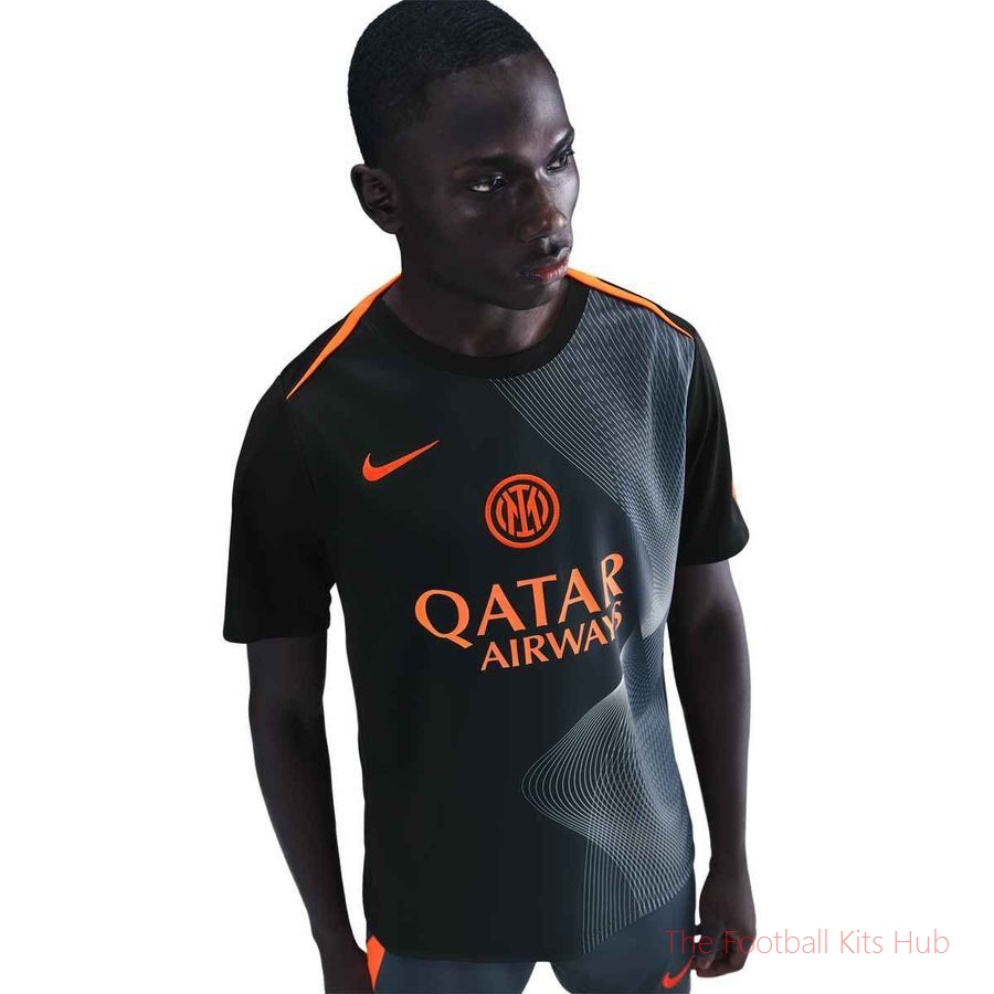 Inter Milan Training T-Shirt Dri-FIT Academy Pro Pre Match 3rd - Black/Thunder Blue/Safety Yellow