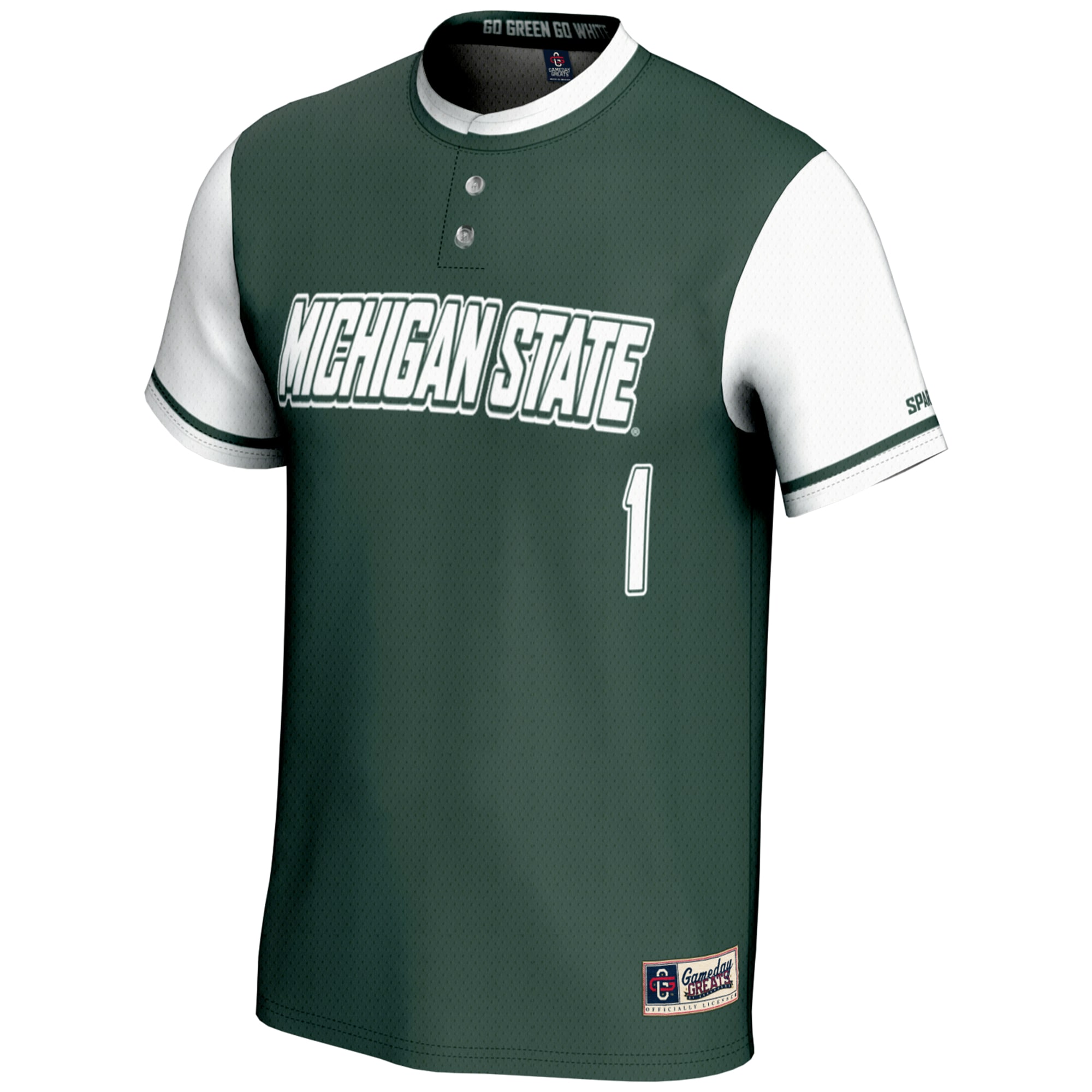[DDG] Michigan State Spartans GameDay Greats Youth Lightweight Softball Jersey - Green