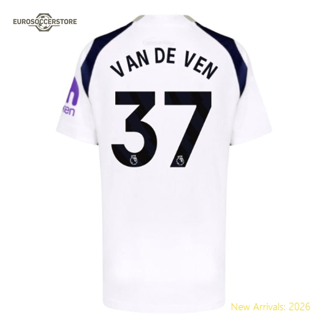 2025-2026 Tottenham Hotspur Home Shirt (Kids) (Van De Ven 37)