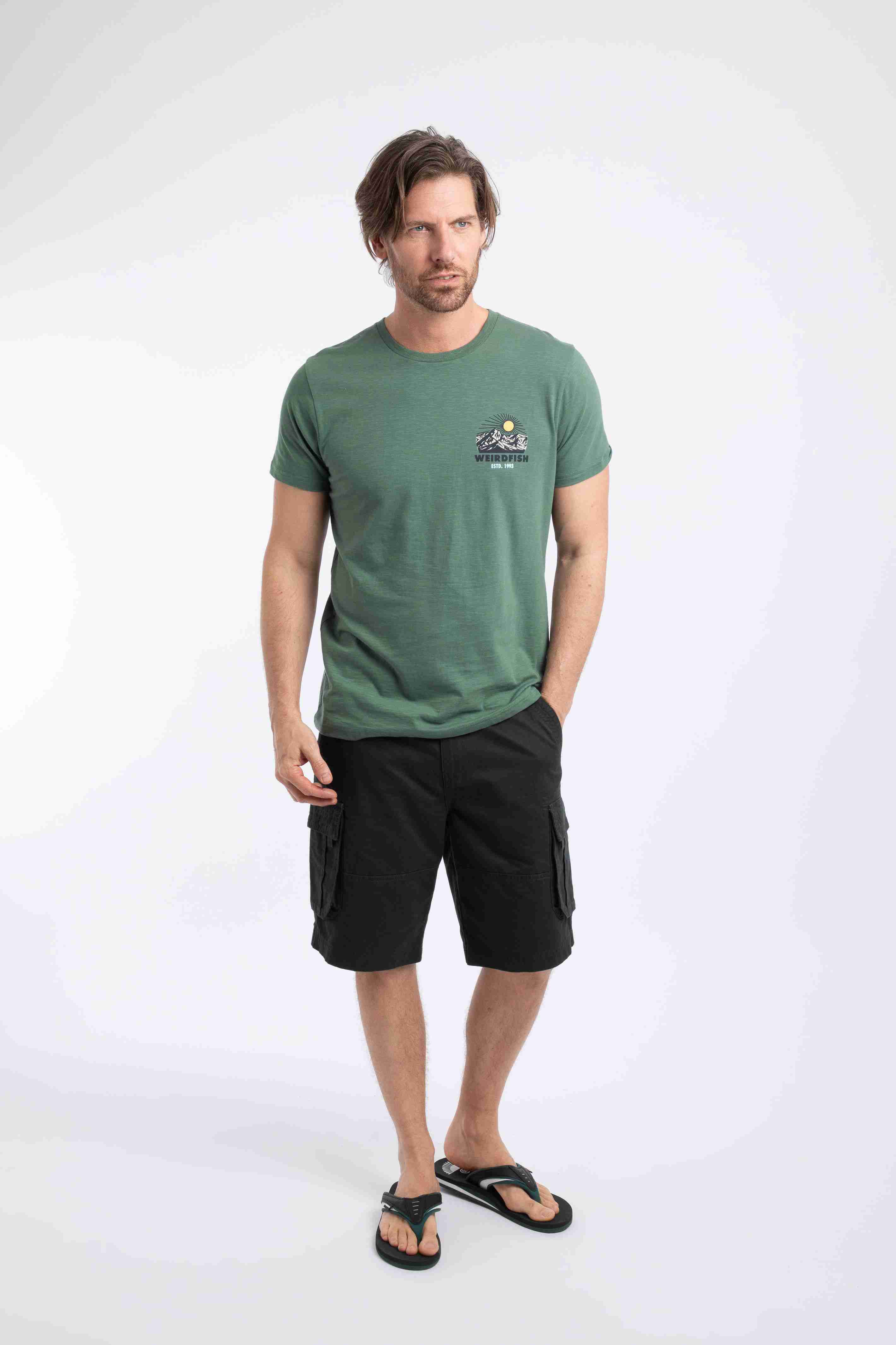 Lake District Back Print Graphic T-Shirt Dusky Green