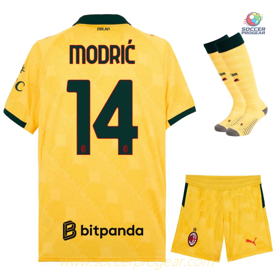AC Milan Kids Edition Third Soccer Football Shirt Soccer Football Shirt 2025/26 Collection Modric