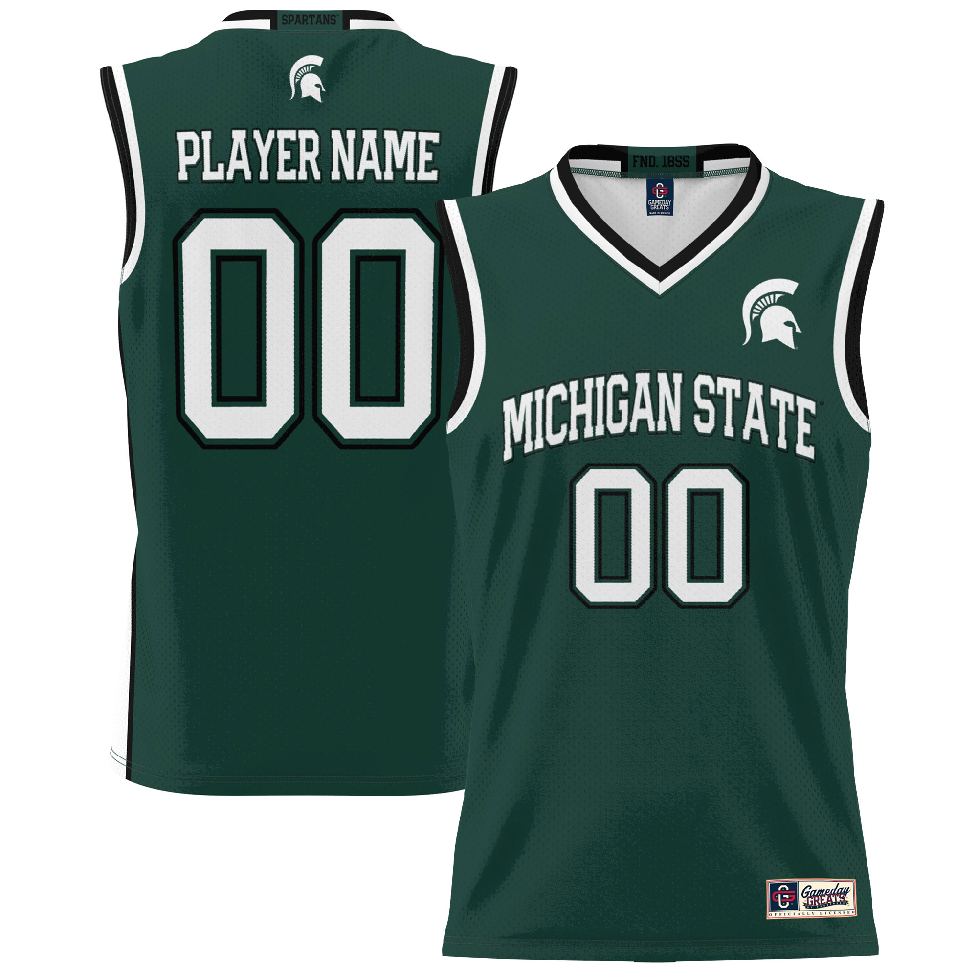 [DDG] Michigan State Spartans GameDay Greats NIL Pick-A-Player Men's Basketball Jersey - Green