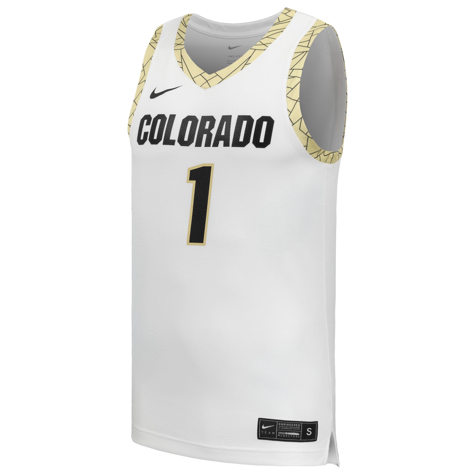 #1 Colorado Buffaloes Nike Replica Basketball Jersey - White