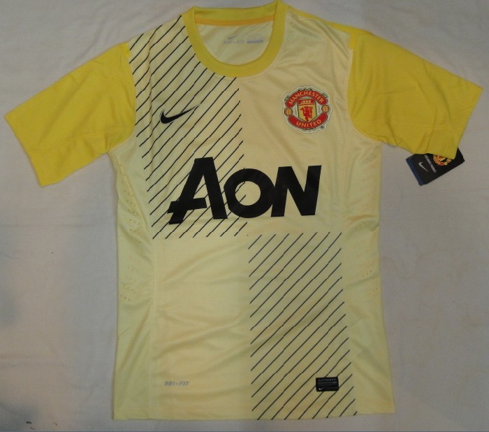 13-14 Manchester United Goalkeeper Yellow Jersey Shirt - Official