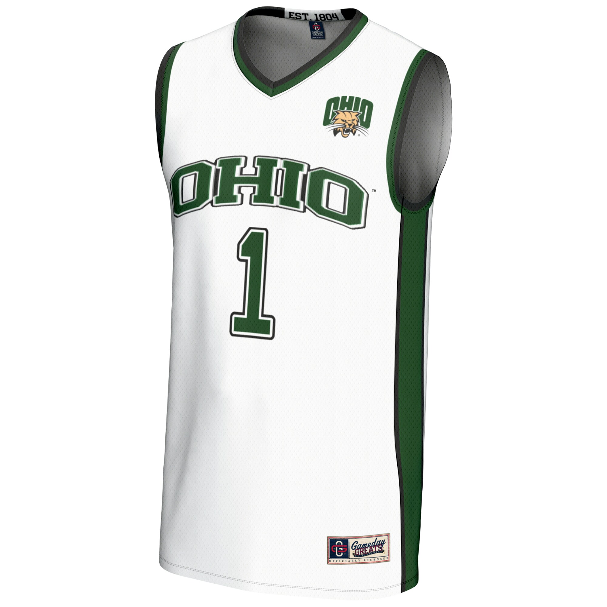 [DDG] Ohio Bobcats GameDay Greats Lightweight Basketball Jersey - White