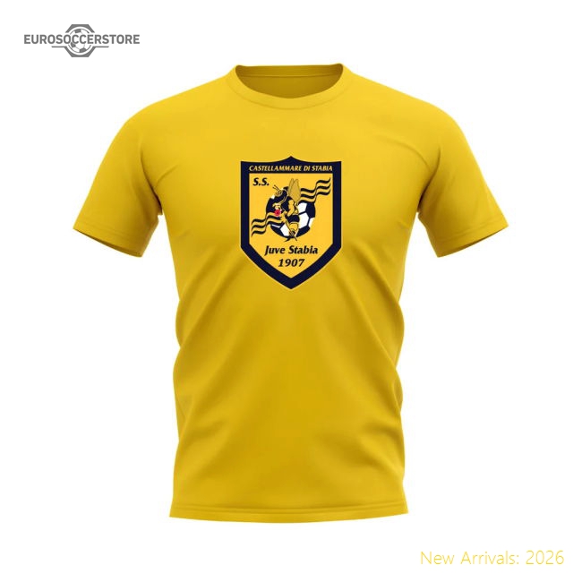 Premium-grade Juve Stabia Badge T-shirt (yellow) - Match Quality