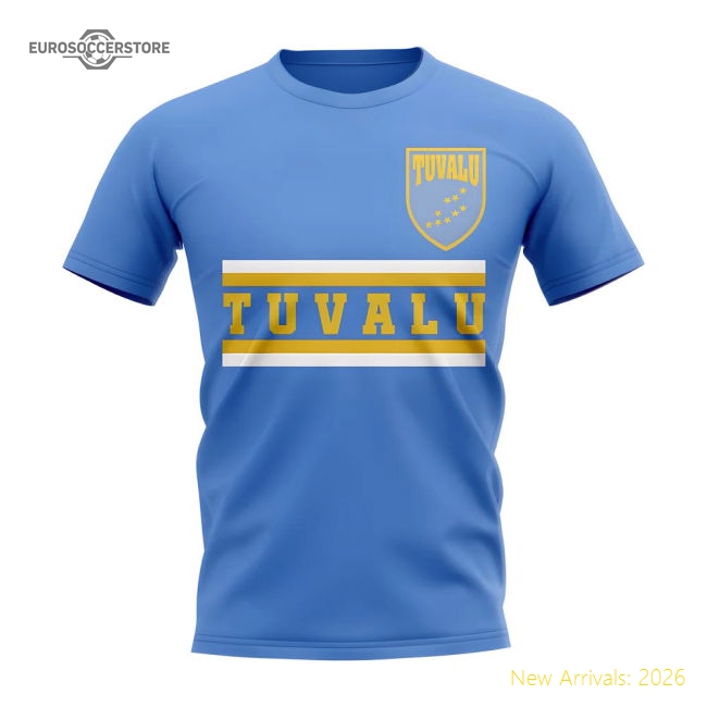 Premium Tuvalu Core Football Country T-shirt (sky) - Match Quality