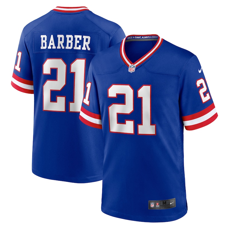 None Tiki Barber NY Giants Affordable Replica Jersey Game Day Wear
