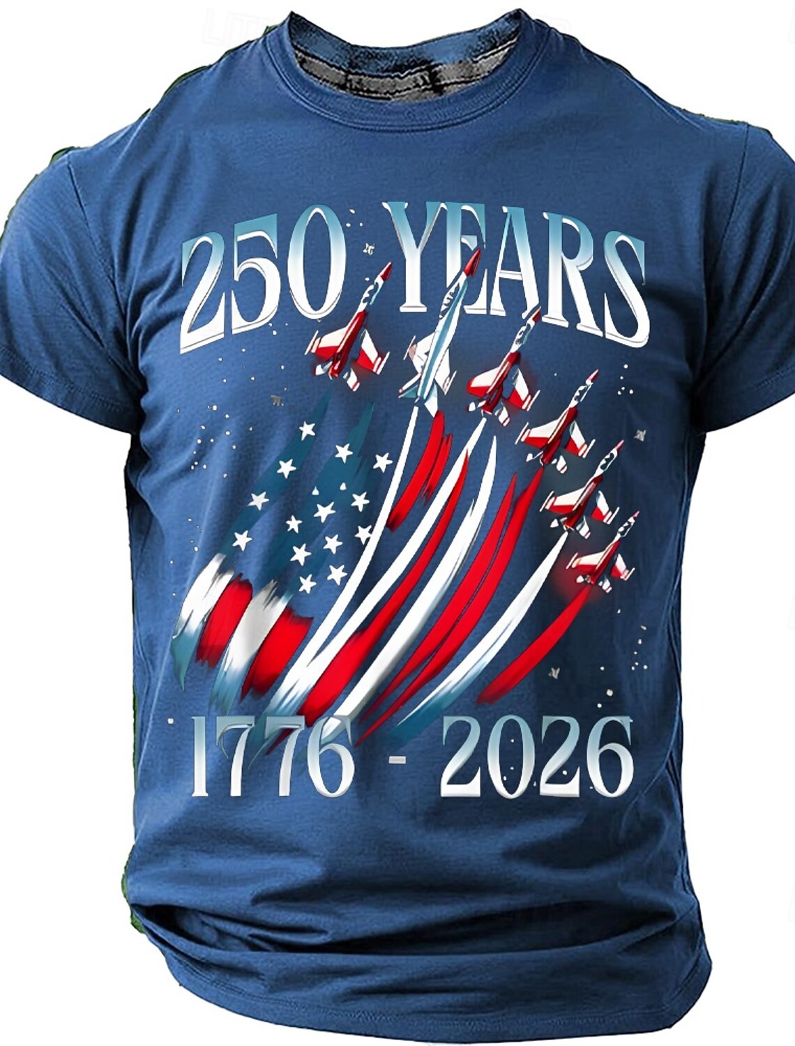 4th of July 2026 250th Memorial Day Patriotic Patriot Graphic US Flag T-Shirt